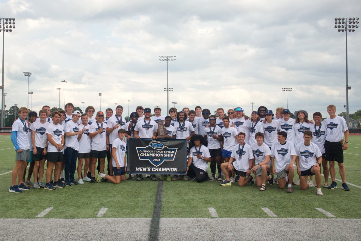 Your 2024 Men's Track and Field SAA Champions! 🏆 @BerryVikings @BerryXCTF