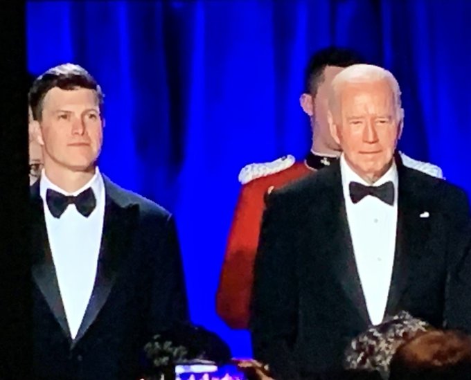 President Biden & First Lady Jill Biden are at the White House Correspondents Dinner with host Colin Jost. Vice President Kamala Harris & Second Gentleman Doug Emhoff are there too. Dark Brandon. Jen Psaki #morningjoe #maddow #theview MSNBC