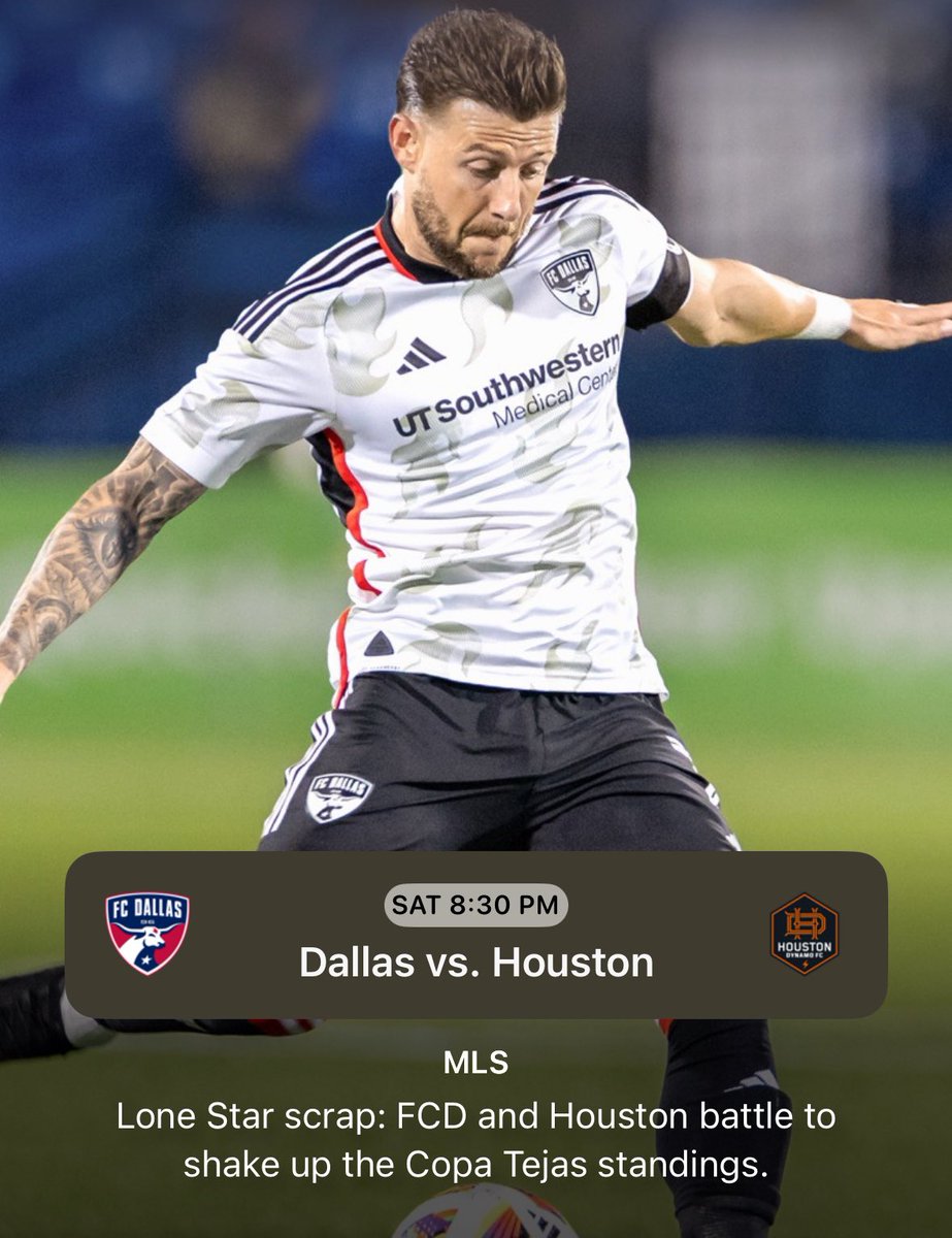 Lone Star scrap: @FCDallas and @HoustonDynamo battle to shake up the Copa Tejas standings Catch all the action via #MLSSeasonPass on #AppleTv #DTID #SomosFCD #Hustlin4More #HoldItDown #MLS