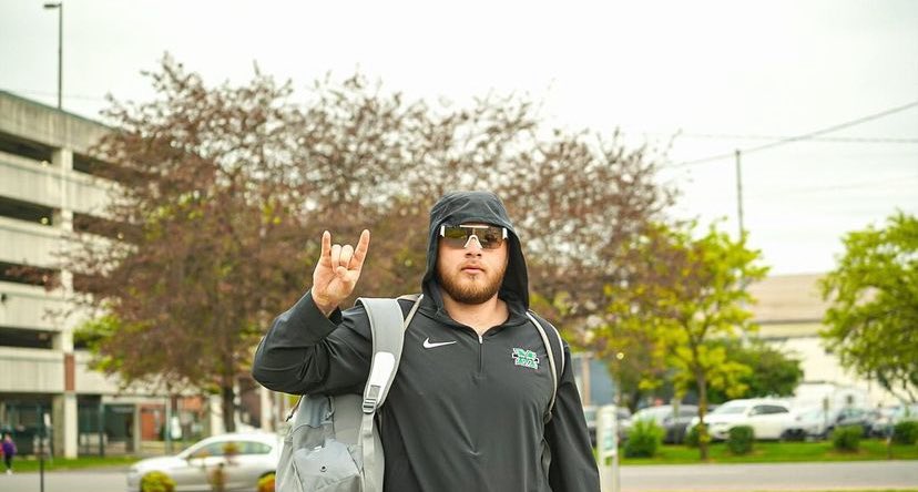 That guy! John Purvis finished 5th in the shot put today with a throw of 16.22 meters! #WeAreMarshall