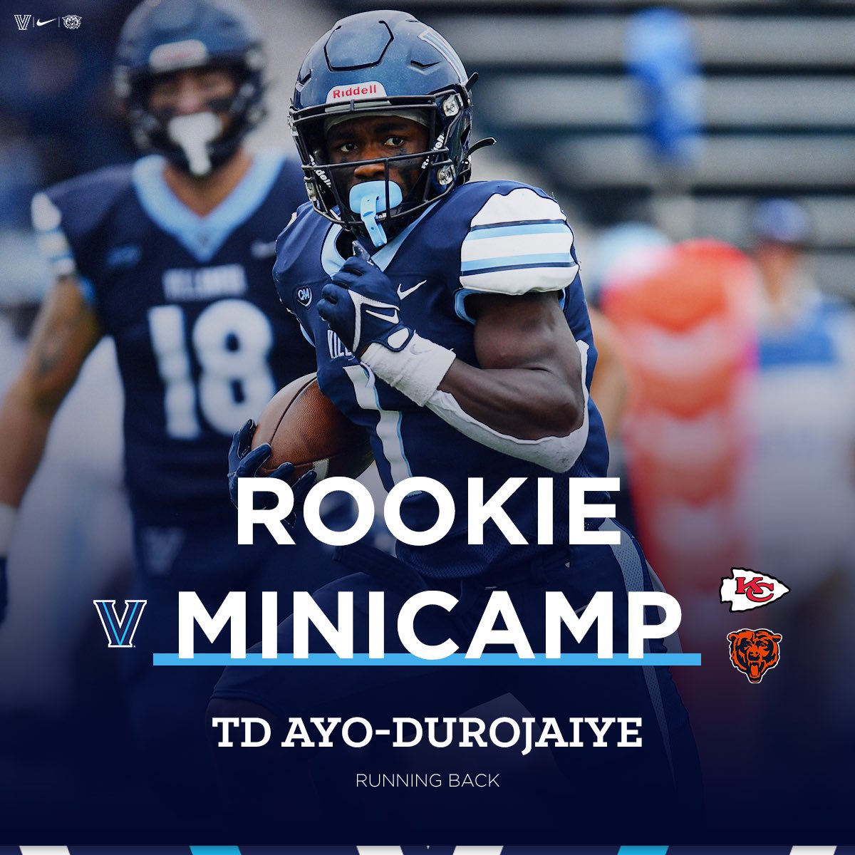 .@tsizzle34 has been invited to the @Chiefs and the @ChicagoBears Rookie Minicamp! ✌️

#TapTheRock #CatsintheNFL