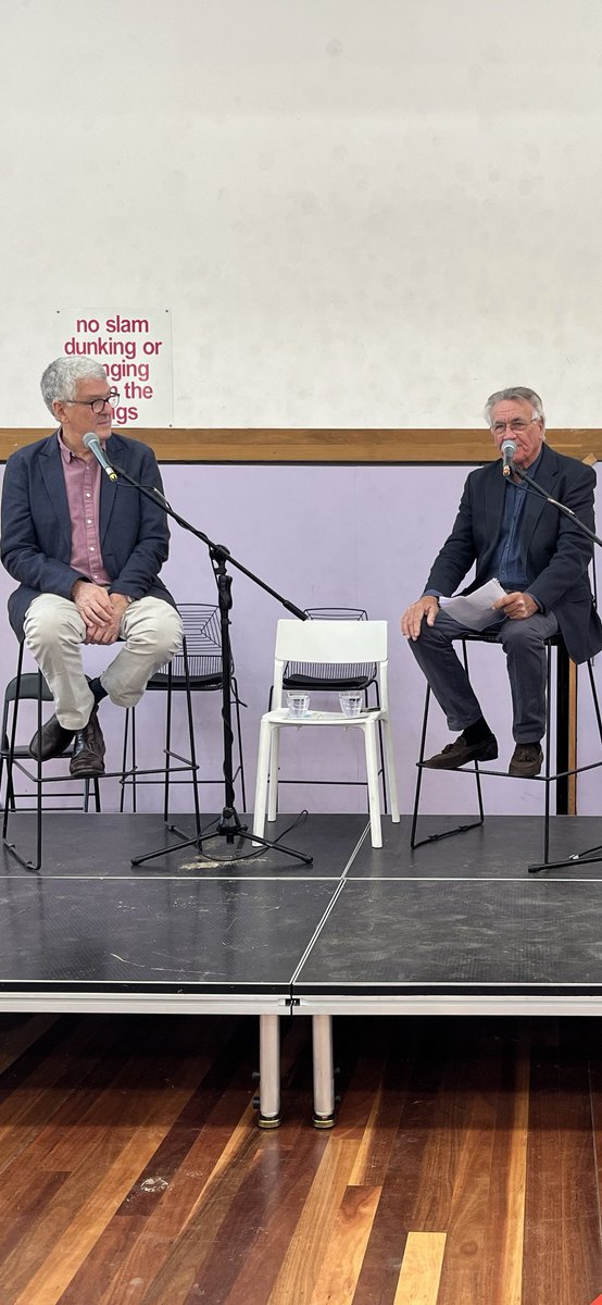 David Marr and ⁦⁦@barriecassidy⁩ get together again on a Sunday morning ⁦@SorrentoWritFes⁩