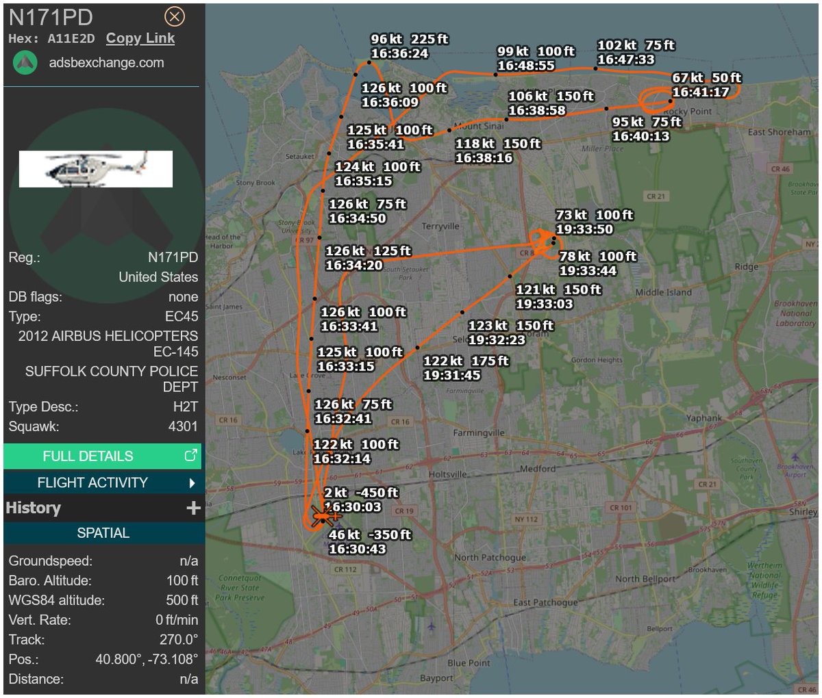 Suffolk County PD Aviation (Long Island NY) busy portion of their night...