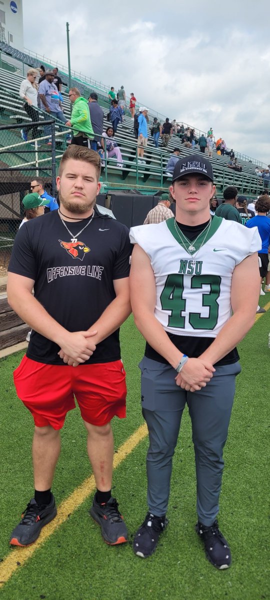 Had a great time at NSU junior day. Got to talk to an old friend and meet some great coaches. @CoachSuth74 @Robcast70 @CoachChev6 @MCardsRecruits @kale_brakebill