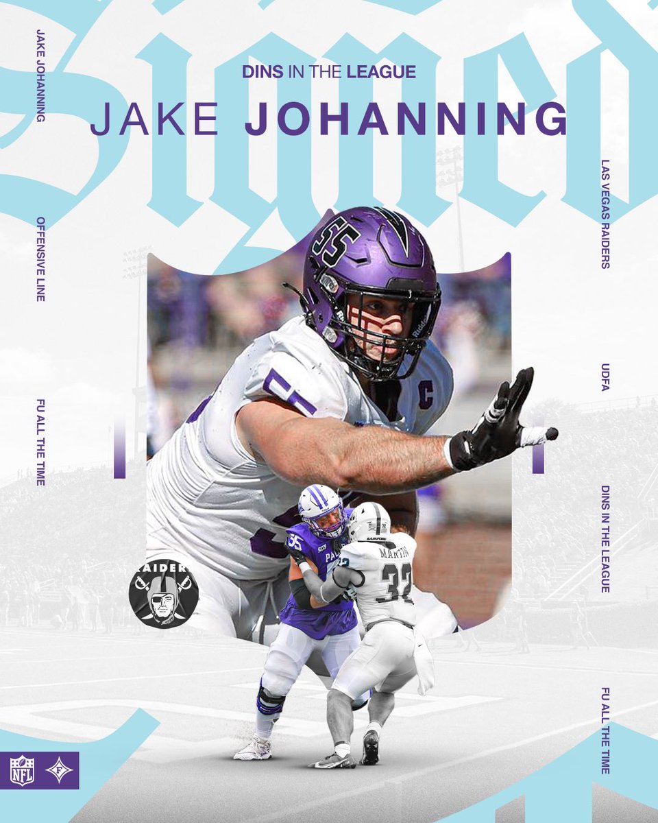 🖊️ 𝓢𝓲𝓰𝓷𝓮𝓭 

@jakejohanning signing with the Las Vegas Raiders as a Free Agent ⚔️  

#FUAllTheTime | <a href="/PaladinFootball/">Furman Football</a>