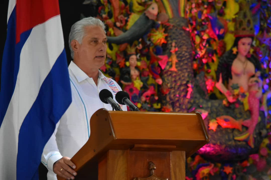 Palabras pronunciadas por Miguel Mario Díaz-Canel Bermúdez, Primer Secretario del Comité Central del Partido Comunista de Cuba y Presidente de la República, en el acto por el Aniversario 65 de Casa de las Américas. 👇 pcc.cu/palabras-pronu…