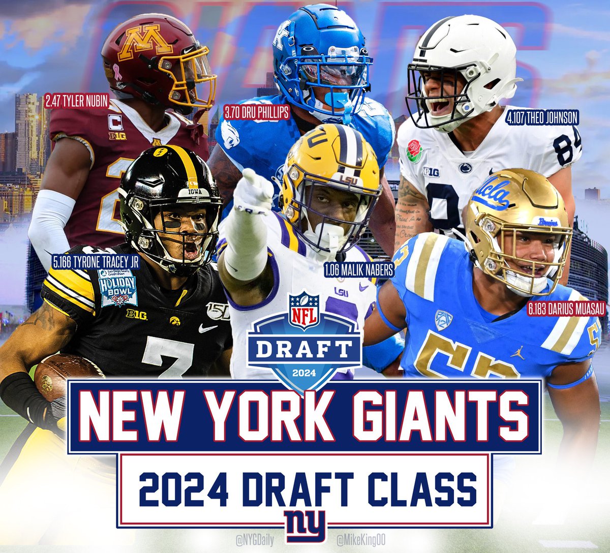 #Giants 2024 NFL Draft Class