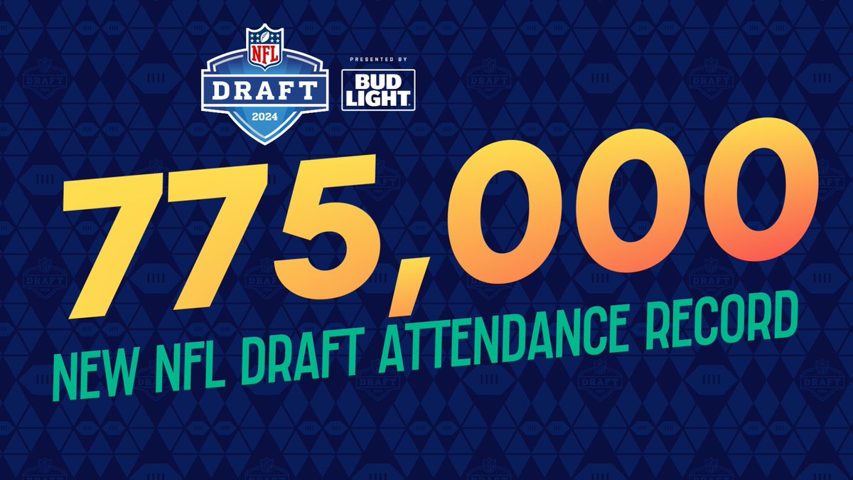 This #NFLDraft marked the 10th year that we have taken on the road after 50 consecutive years in NYC. Detroit set the all-time record this week. #greatestfansever