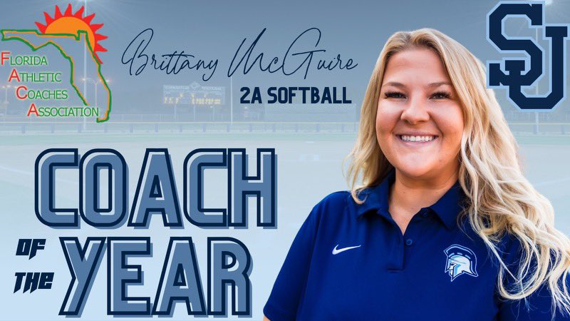 Congratulations to the FACA District 6-2A Coach of the Year: Coach Brittany McGuire!