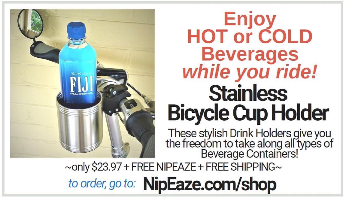 SUMMER GIFT IDEA... You can now order our Stainless Bicycle Cup Holder DIRECT! This popular #biking accessory holds most drink containers as you cruise. nipeaze.com/product/nipeaz… #beachcruiser #bikelife #cycling #bicycles #cyclelife #giftidea #summer #cupholder