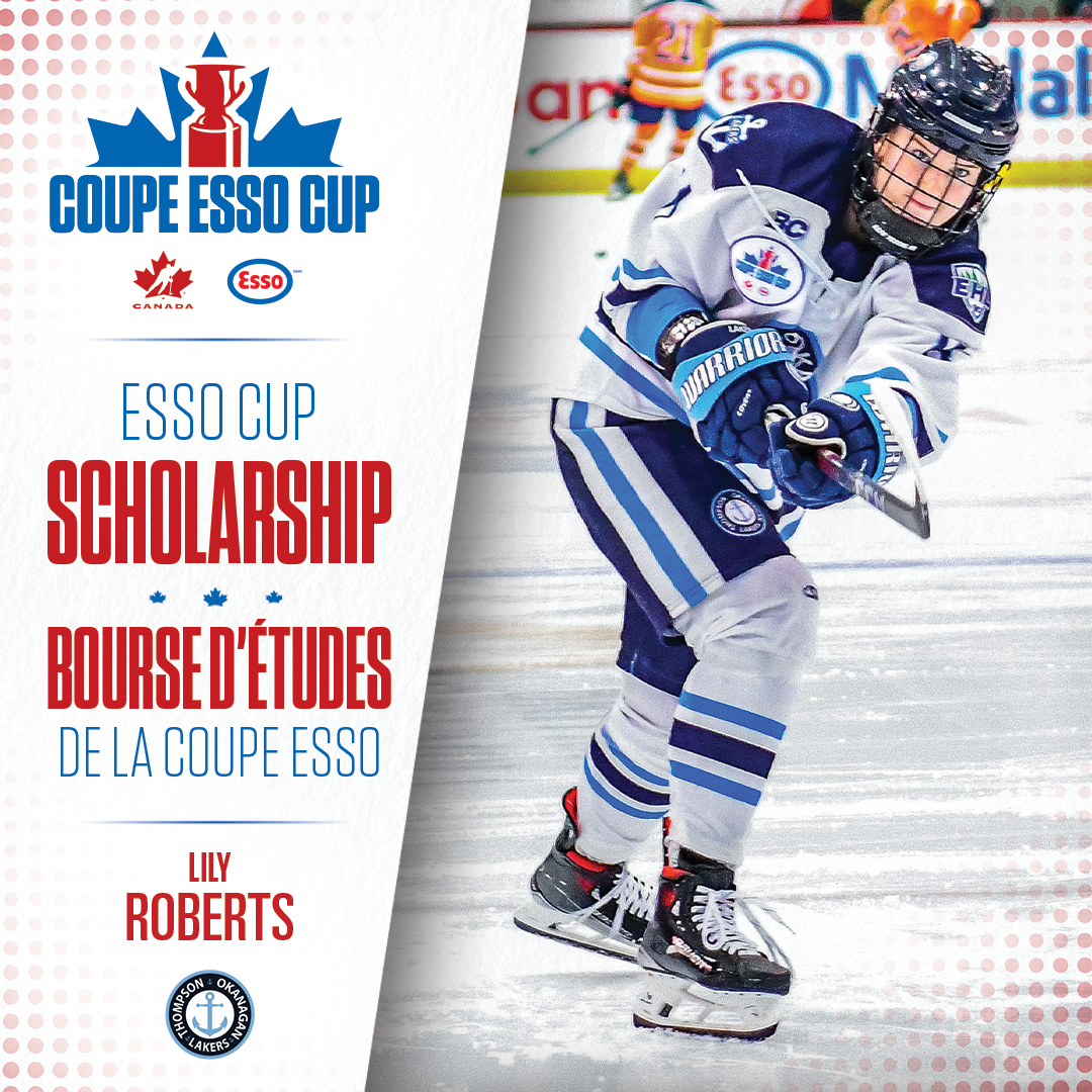 @ReginaRebels @jroilerswhite @SubwaySelects @nyshockey @ImperialOil Your #EssoCup scholarship recipient is Lily Roberts of the @TOlakers_aaa!

La récipiendaire de la bourse d’études de la #CoupeEsso est Lily Roberts des Lakers de Thompson-Okanagan!

@ImperialOil