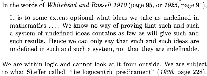 Before Godel and the question of completeness, logician were subject to the ''logocentric predicament''.