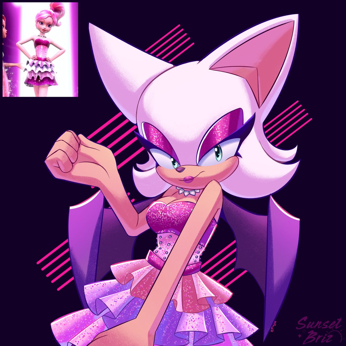 fashion! 💞✨ #SonicTheHedgehog #RougeTheBat #sonicfanart