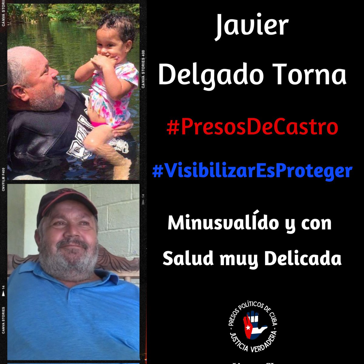 La salud del Preso Político Javier Delgado Torna, se encuentra en estado crítico, denunció el Observatorio Cubano de Derechos Humanos (OCDH). @observacuba
El manifestante del 11J, de 56 años, padece múltiples y severas enfermedades que se han agravado clínicamente. Entre sus…