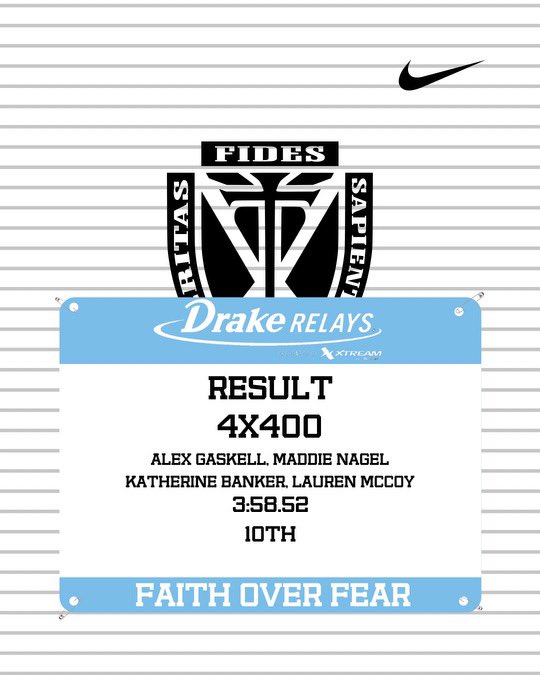 DCHS Girls Track & Field (@track_dchsgirls) on Twitter photo 4x400:
<a href="/MadisonNagel26/">Madison Nagel</a> <a href="/AlexGaskell43/">Alex Gaskell</a> <a href="/katherinebank3r/">katherine banker</a> <a href="/laurenmc247/">Lauren McCoy</a> wait out the storm, drop a SB, and run the 4th fastest time in school history! #FaithOverFear 4x400:
<a href="/MadisonNagel26/">Madison Nagel</a> <a href="/AlexGaskell43/">Alex Gaskell</a> <a href="/katherinebank3r/">katherine banker</a> <a href="/laurenmc247/">Lauren McCoy</a> wait out the storm, drop a SB, and run the 4th fastest time in school history! #FaithOverFear