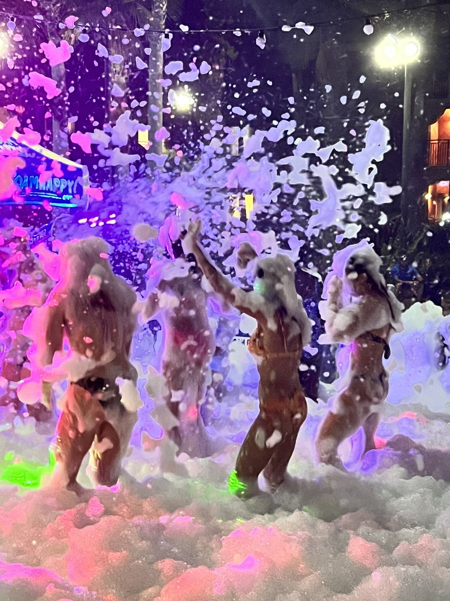 Awesome foam party for kiddos at Wyndham Bonnet Creek!! @WyndhamHotels @foamhappyfl