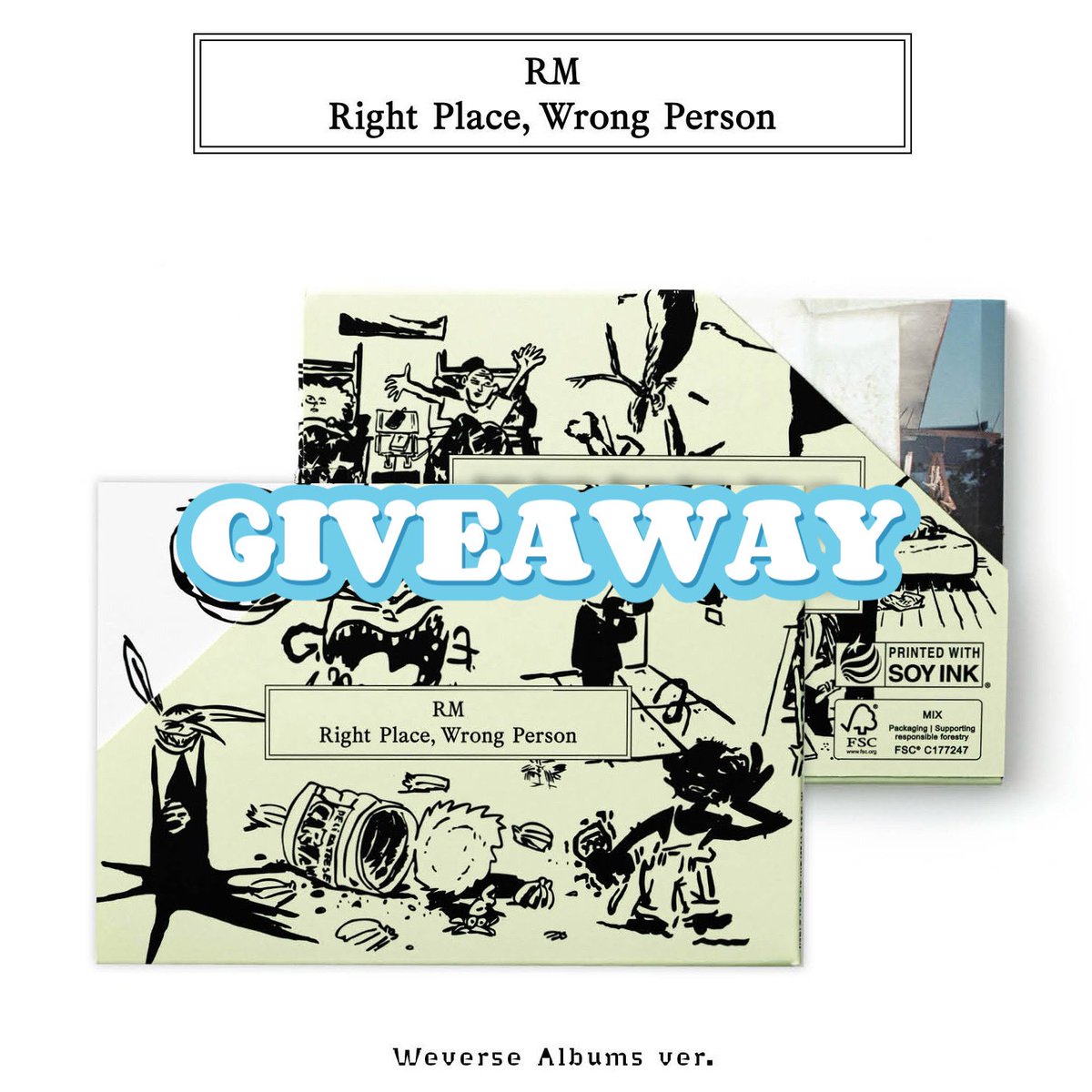 🎉 Giveaway 🎉

🎁 Prize : #RM : #RightPersonWrongPlace (1 Weverse Album ver.) x1 winner only

• Follow @BTS_Lucky7GO 
• RT this tweet & our pinned tweet

📅 End : 23 May 2024, 10PM
🇲🇾 Malaysia only

Goodluck 🥳