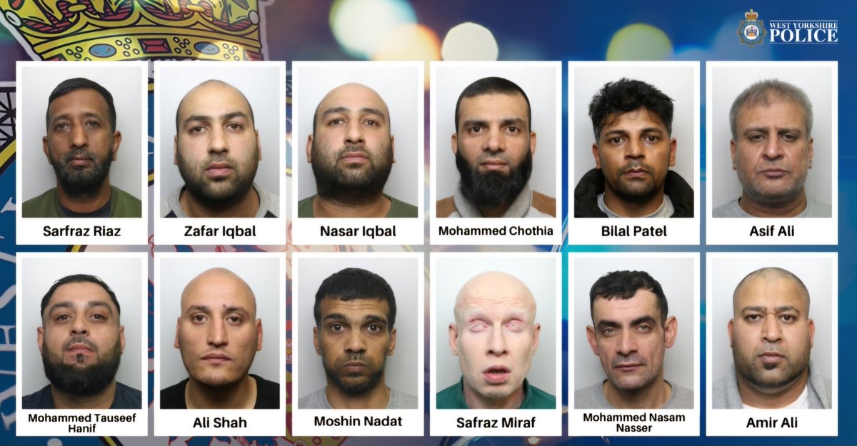 25 men have been jailed for a combined 346 years for the rape, sexual abuse and trafficking of eight then young girls between 1999 and 2012.   

Having lived in Leeds during that time, I'm glad to see the victims finally get justice. #sextrafficking #UK
westyorkshire.police.uk/news-appeals/t…