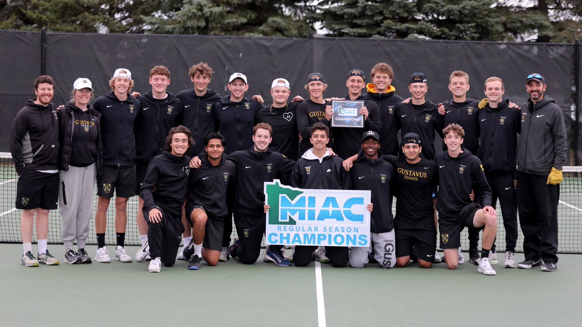 .@gustiemtennis claimed its 54th MIAC regular season championship with 9-0 wins over Macalester and St. Scholastica

Recap: gogusties.com/news/2024/4/27…

#GoGusties | #d3tennis