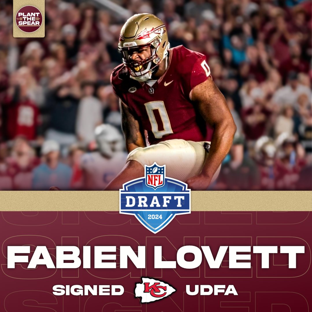 Fabien Lovett has signed with the reigning Super Bowl Champions‼️He'll join former FSU DT Derrick Nnadi in Kansas City. Congrats, Fabo!! I have no doubt he'll make noise in the league!! 😤 #NFLNoles