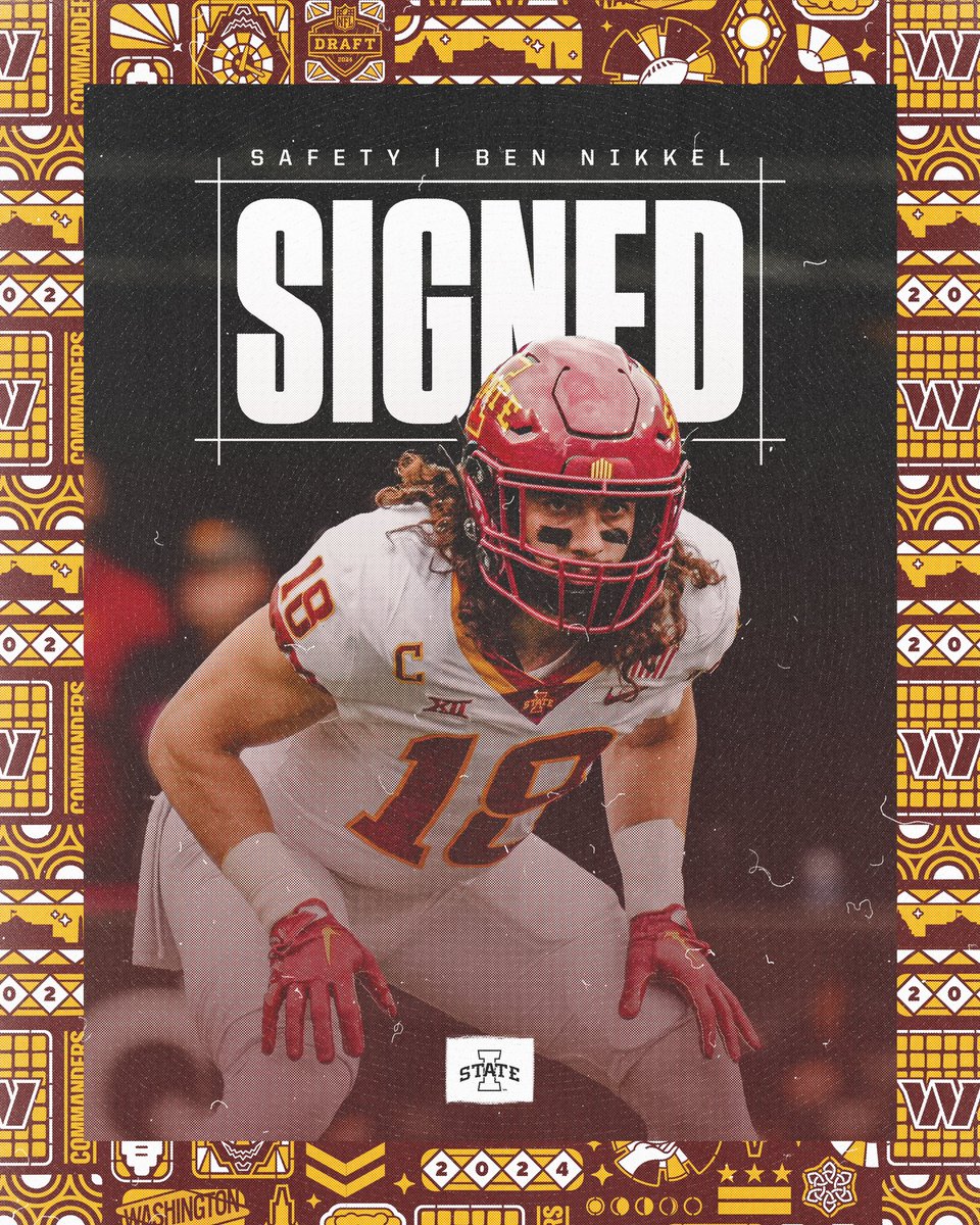 From walk-on to Washington Commander. @ben_nikkel212 has signed with the @Commanders 🌪🚨🌪
