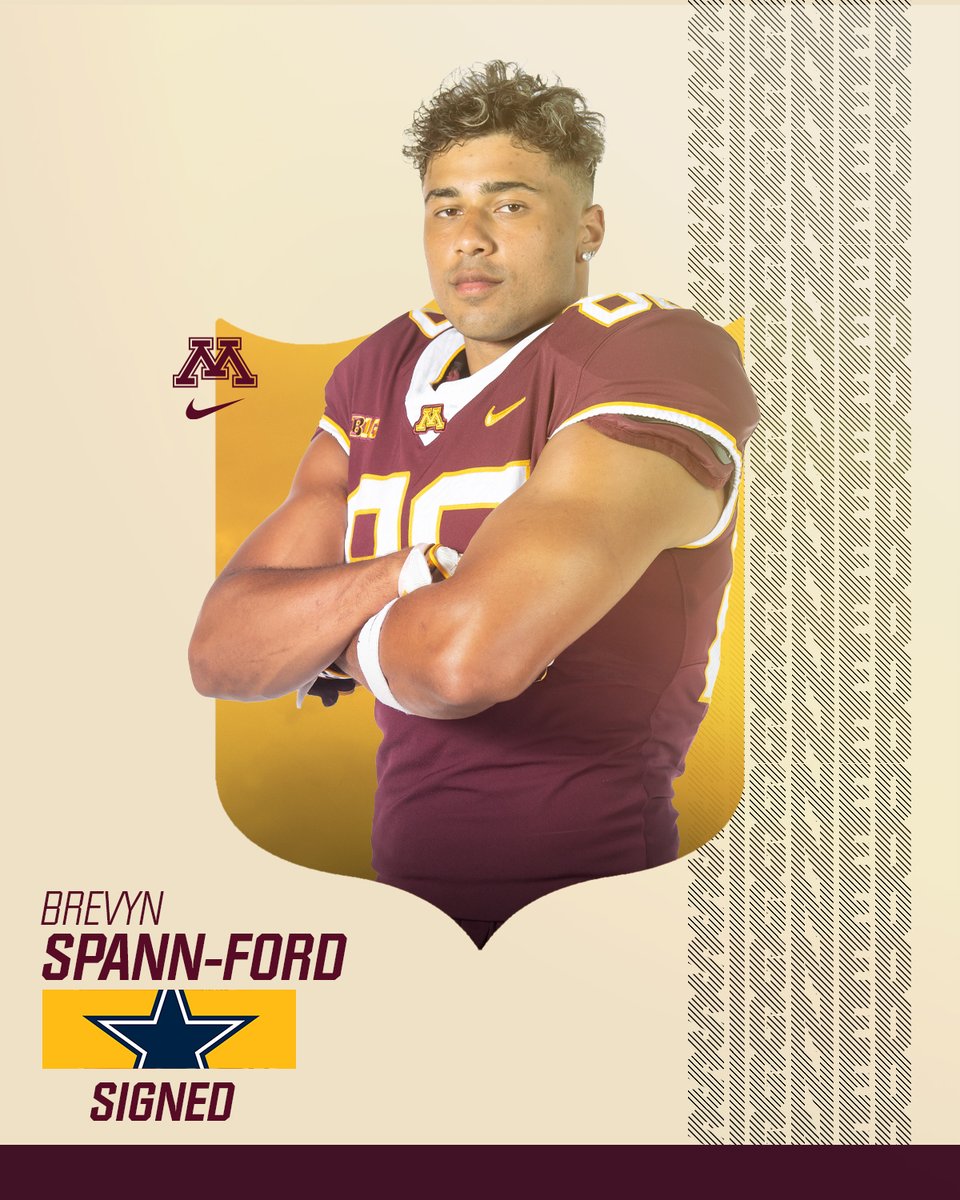 .<a href="/brevyn_/">brevyn spann-ford</a> is headed to Dallas!

#Gophers x <a href="/dallascowboys/">Dallas Cowboys</a>