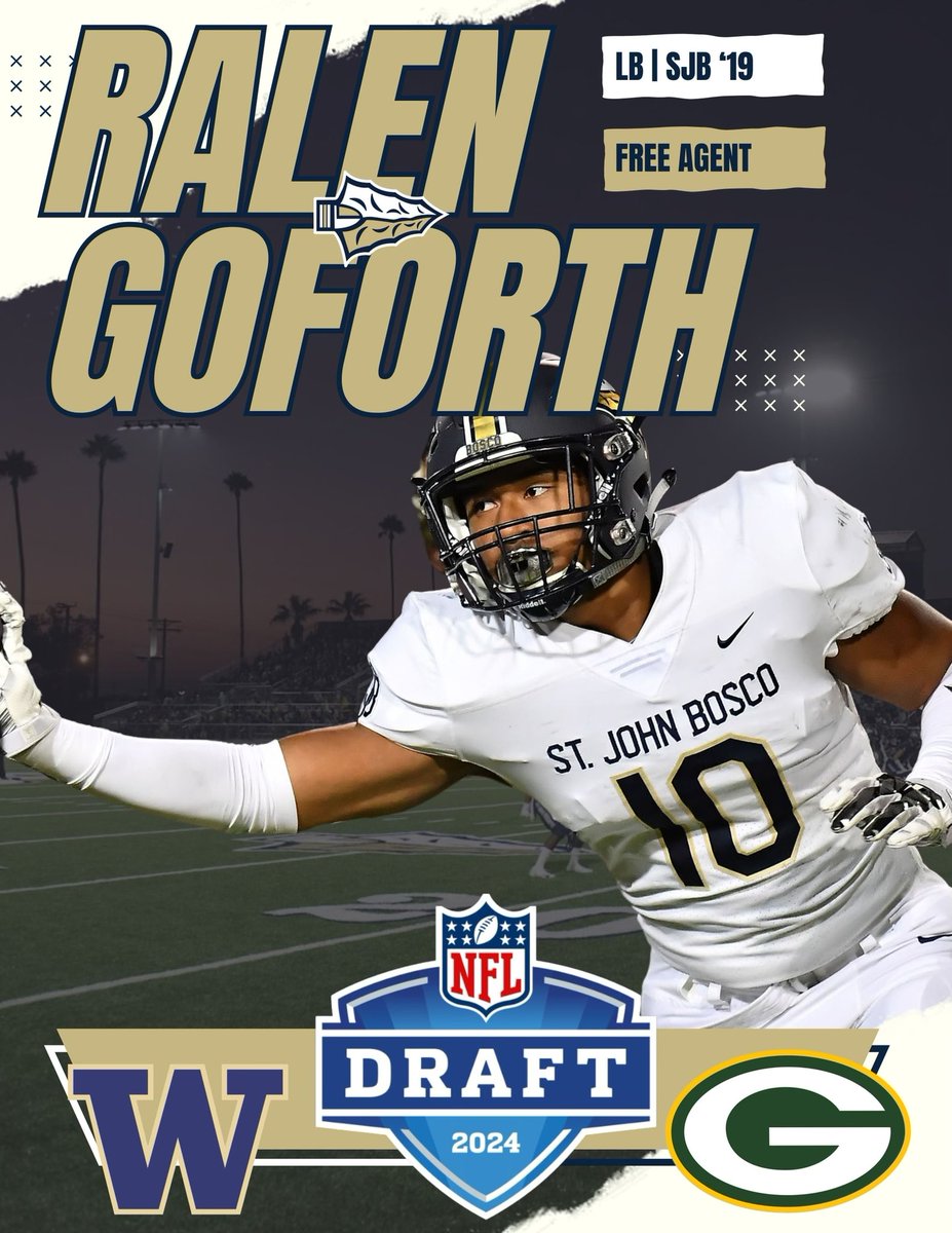 Another Brave to the NFL. Congrats to former LB Ralen Goforth ‘19 on signing a free agent contract with the Green Bay Packers! Go be the standard! #GoPackGo #Brave4Life