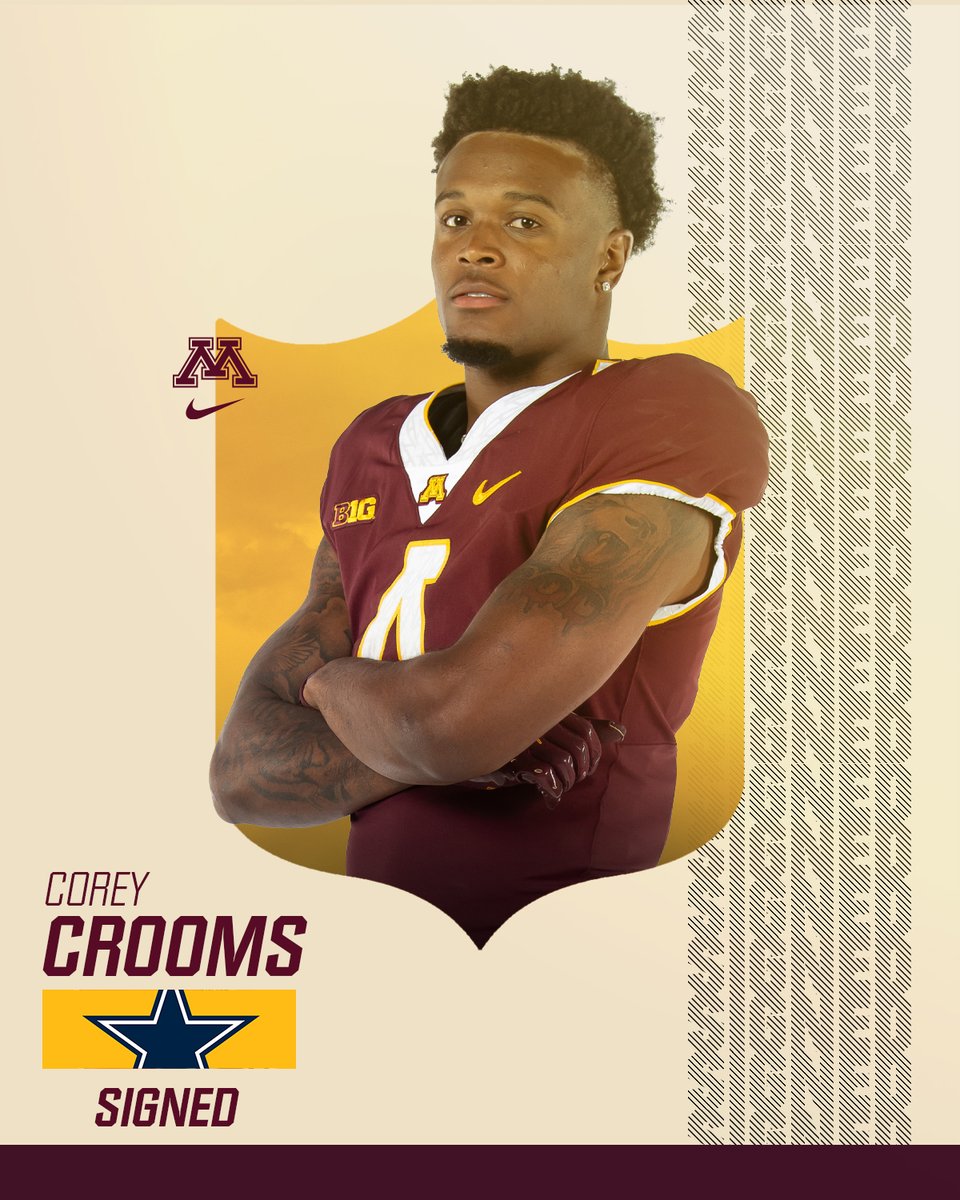 .@CroomsCorey to the Cowboys!

#Gophers x @dallascowboys