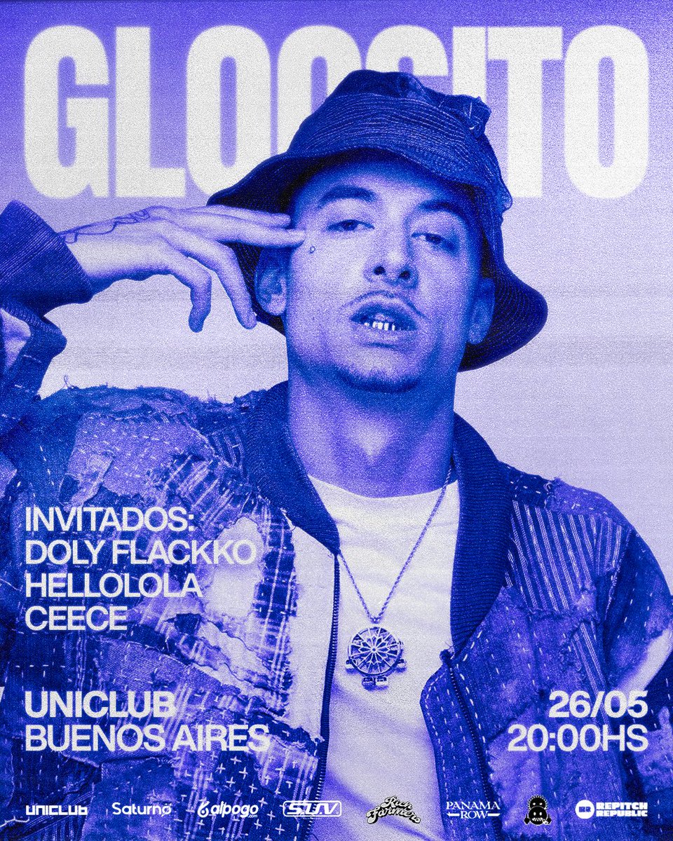 Tiiagx's tweet photo. flyer * gloosito // 26.05 uniclub https://t.co/X2A3R2DFfK