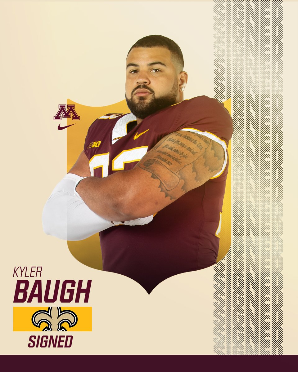 Baugh to the Big Easy⚜️ #Gophers x @Saints