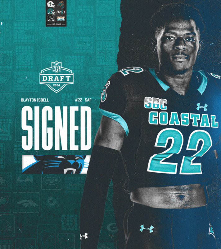Congratulations @claytonisbell10 - Teal Nation is proud of you. #FAM1LY #DontSleepOnClayton #BallAtTheBeach 👌🏽