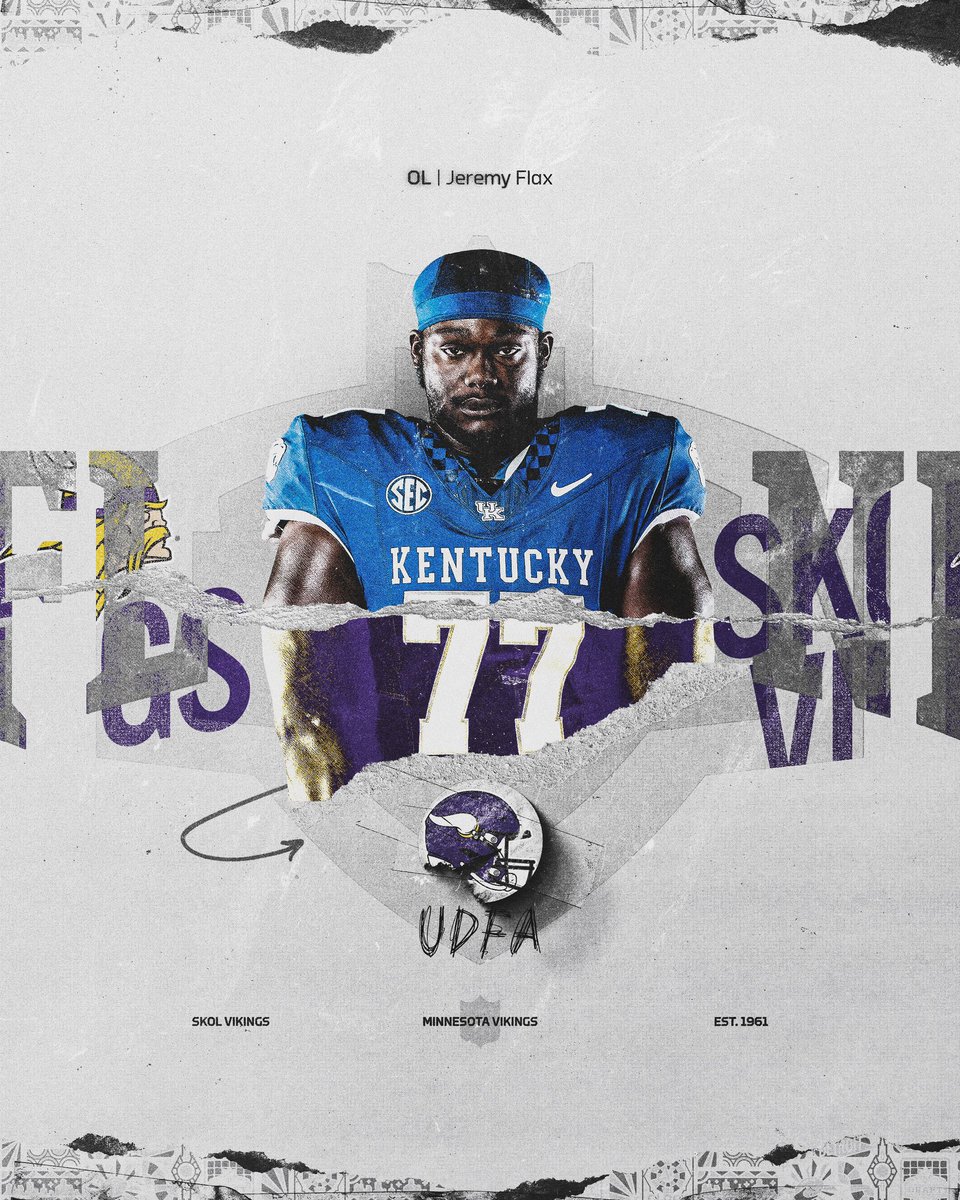 Go be great, <a href="/FlaxNotFlex/">Jeremy Flax #7️⃣7️⃣</a>!

✍️ <a href="/Vikings/">Minnesota Vikings</a>