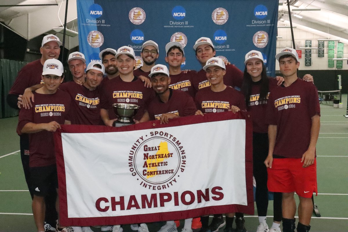 ENC ATHLETICS (@encathletics) on Twitter photo RECAP: Menβs Tennis Clinches Fourth-Straight <a href="/TheGNAC/">Great Northeast Athletic Conference</a> Title, Tops Colby-Sawyer 5-1 Saturday #DenDefended
athletics.enc.edu/x/xlbz6 RECAP: Menβs Tennis Clinches Fourth-Straight <a href="/TheGNAC/">Great Northeast Athletic Conference</a> Title, Tops Colby-Sawyer 5-1 Saturday #DenDefended
athletics.enc.edu/x/xlbz6