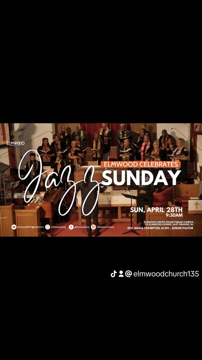 CELEBRATING JAZZ MUSIC MONTH! Elmwood will celebrate Jazz Music Month during worship on Sunday, April 28th. Join our Music & Worship Arts Ministries in exploring music that has had a lasting impact in our country and throughout the world. 

#elmwoodchurcheonj  #TheWoodEONJ