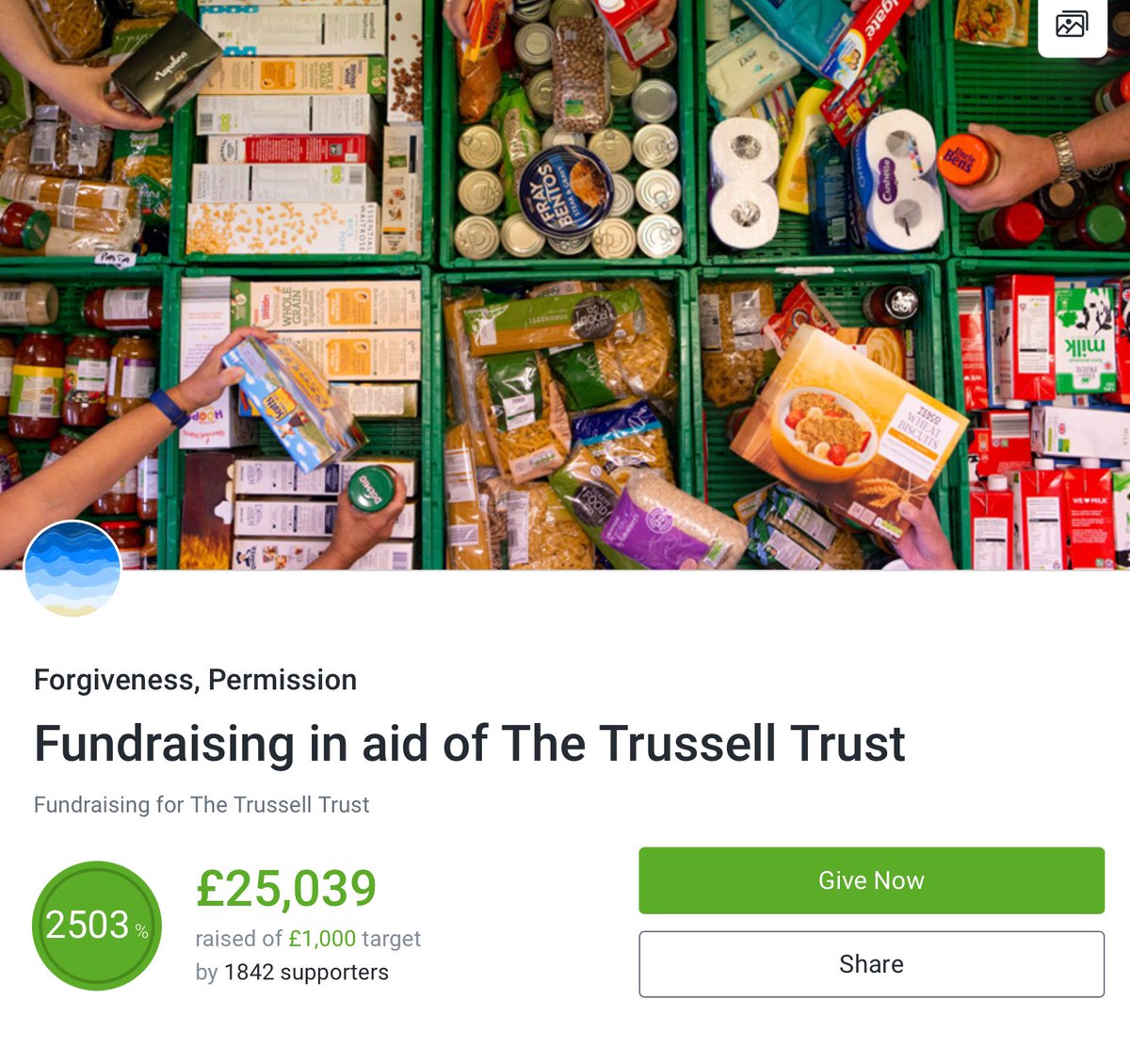 Congratulations to all the wonderful people that supported King Charles, Princess Kate and the Trussell Trust.  It finally has reached over £25,000. A special thank you to Meghan Markle & Prince Harry &  #JamScam .  It wouldn’t have happened without you 💕💕