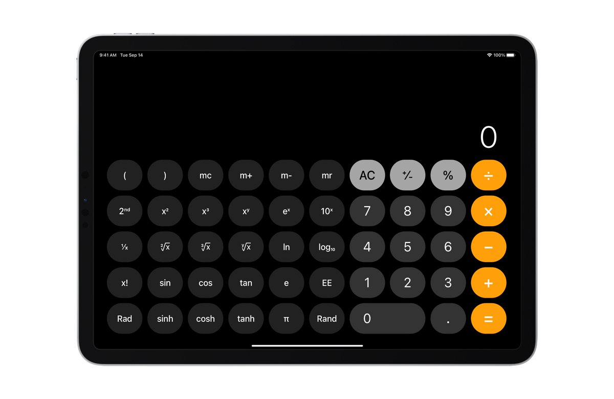 14 years and we still don’t have a native calculator app on iPad…