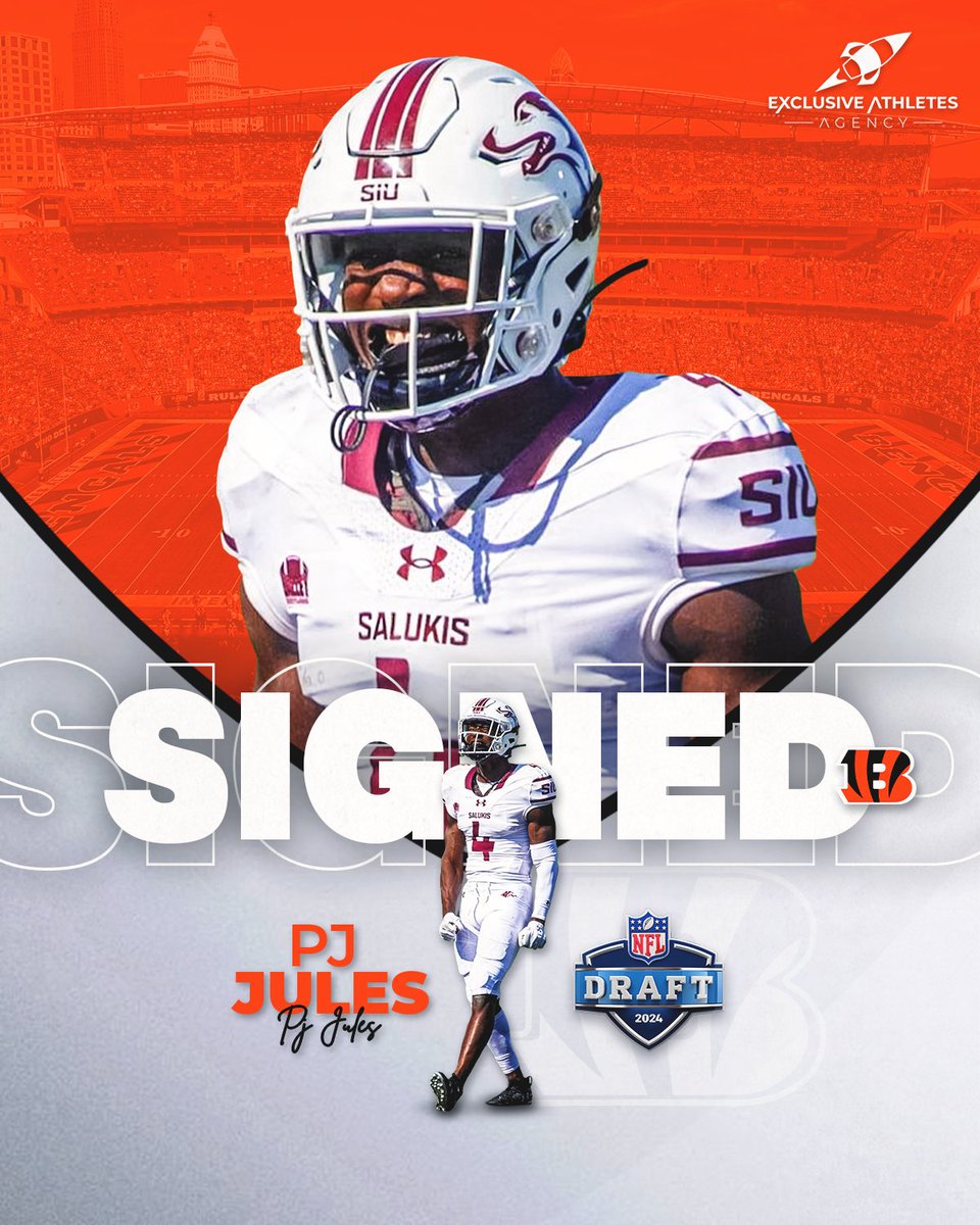 Congrats @Iam4Pj for signing with the @Bengals! The next great DB from Jones High!