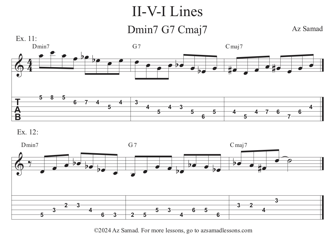 more II-V-I lines as part of my morning routine
