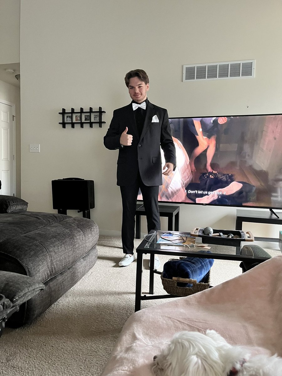 Christi03126756's tweet photo. Where does the time go? 🥺🎩🤍 #prom2024 #senioryear #ourbabyboy #futuregrad🎓 https://t.co/wH50JztZhA