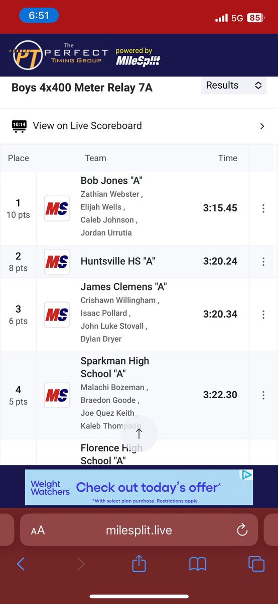 4x400m: 3:15.45‼️
<a href="/yvngxzee/">Zathian Webster</a> <a href="/ElijahWells2026/">Elijah Wells</a>