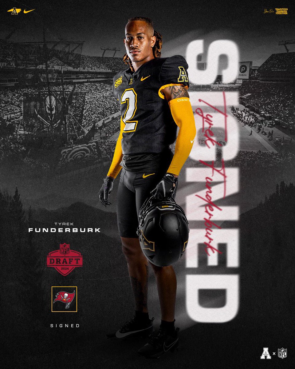 App State Football (@appstate_fb) on Twitter photo Congrats to <a href="/tfunderburk2/">Tyrek Funderburk</a> on signing with the <a href="/Buccaneers/">Tampa Bay Buccaneers</a>!
#GoApp #AppStateNFL Congrats to <a href="/tfunderburk2/">Tyrek Funderburk</a> on signing with the <a href="/Buccaneers/">Tampa Bay Buccaneers</a>!
#GoApp #AppStateNFL