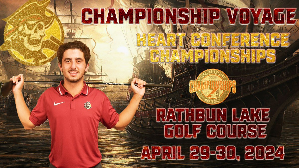 M GOLF, The Pirates are at the 2024 @HeartSportsNews Conference Championship at the Preserve Golf Course on Rathbun Lake in Moravia, Iowa! The first day is a shot gun start at 8am! #GoPirates🏴‍☠️ @Park__Golf 📈buff.ly/4aSVU57