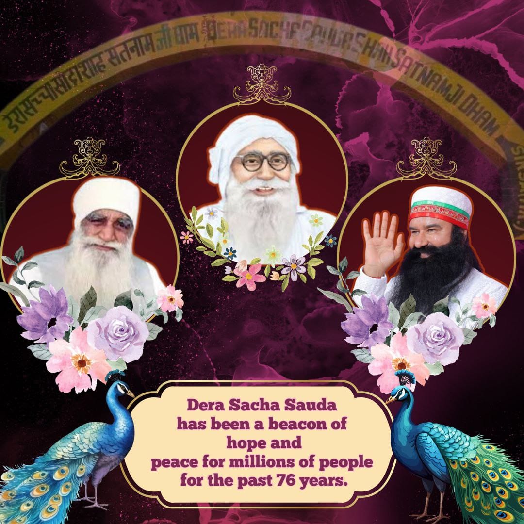 Dera sacha sauda has become a doorway to spiritual knowledge for millions and tomorrow is the grand celebration at sirsa as on this day, Shah Mastana g laid the foundation and now under the guidance of Saint Dr MSG Insan,  so many lives has illuminated. #1DayToFoundationDay