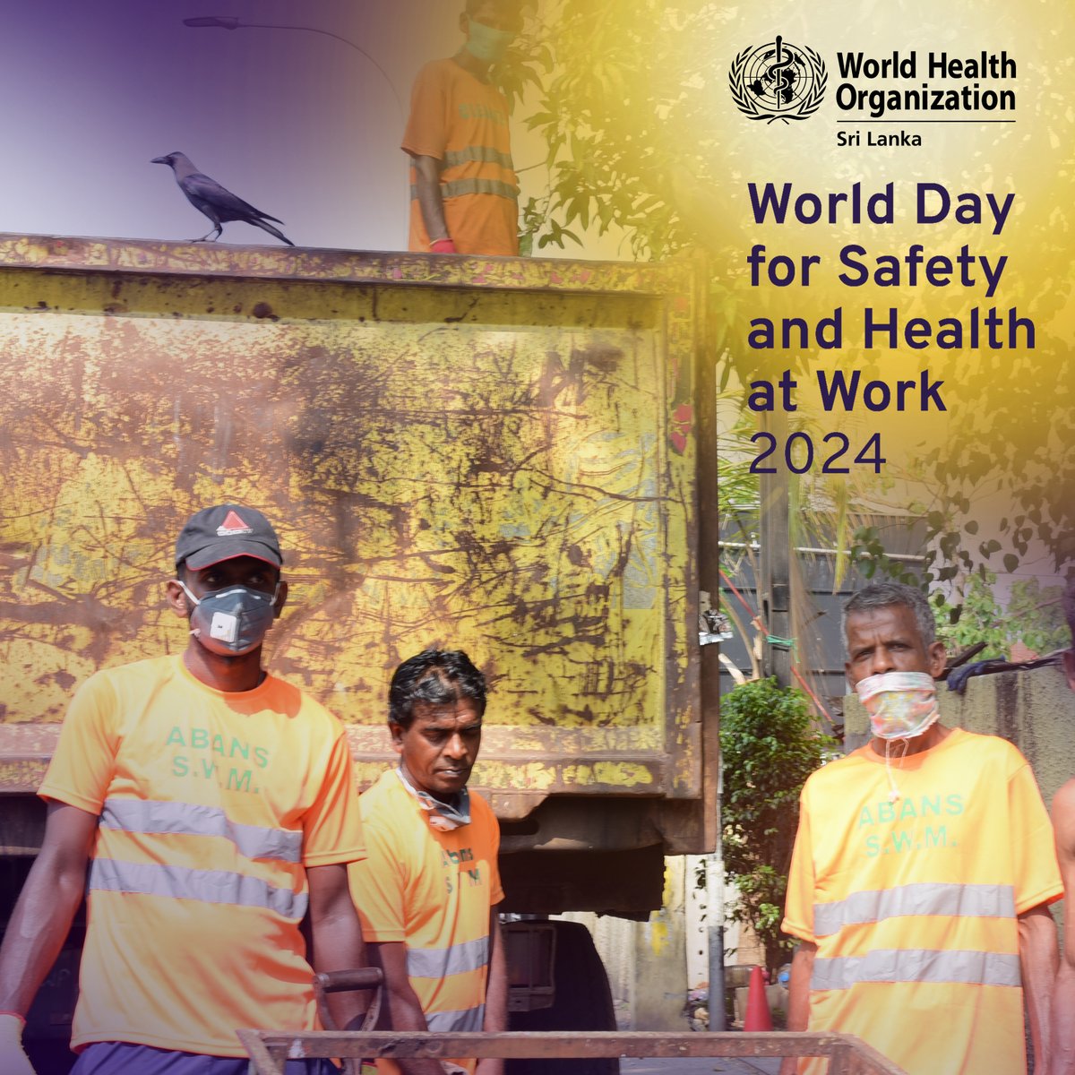 World Day for Safety and Health at Work 2024 Rally for action in ensuring a healthy workforce in a changing climate now and beyond. There is no time to waste #WorldWHSDay2024 #SafeDay2024 @WHOSEARO @ILOColombo @WHO