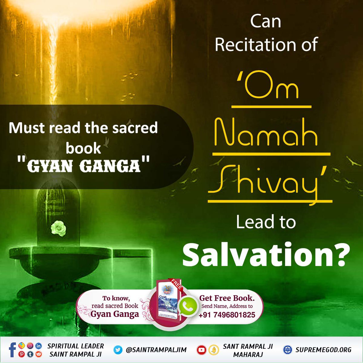 #GodMorningSunday

Om namah shivay is not the true mantra of shiv ji. If you want to know the mantra to get all benefits of shivji read book Gyan Ganga
