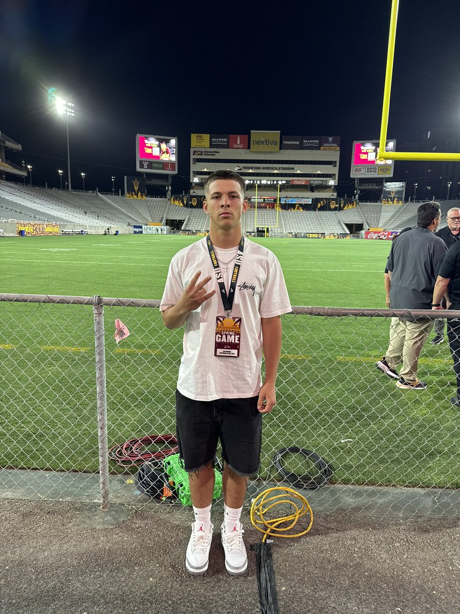 Had a great time at the @ASUFootball spring game @CoachMohns @aguanos @CoachThiele