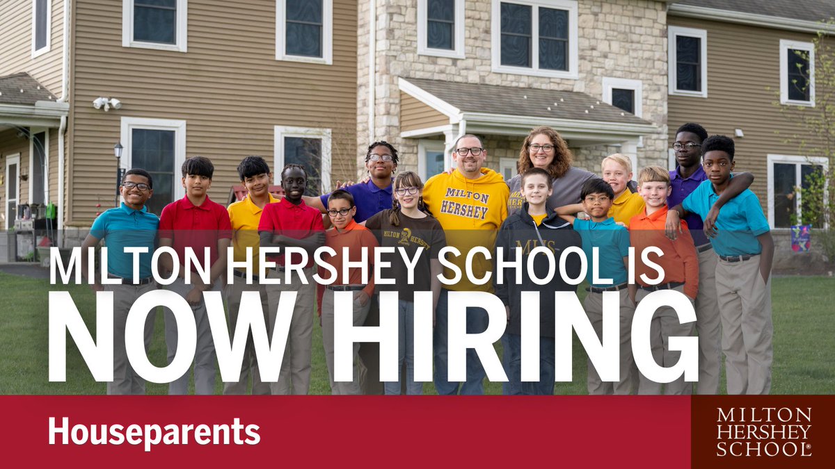 Full-time houseparents shape lives every day. Learn more: bit.ly/3vEhM4Y #HersheyJobs