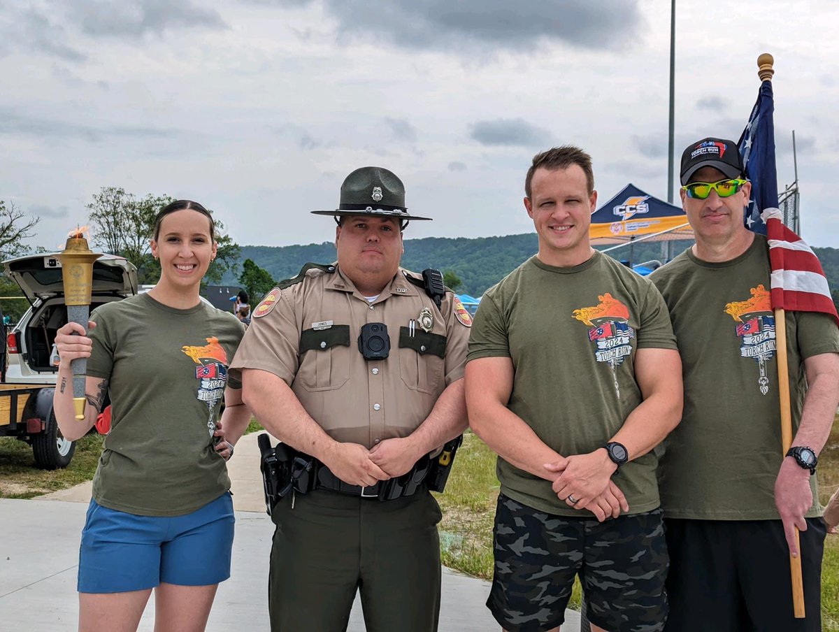 Today we were honored to participate in a torch run for @SOTennessee in Chattanooga.