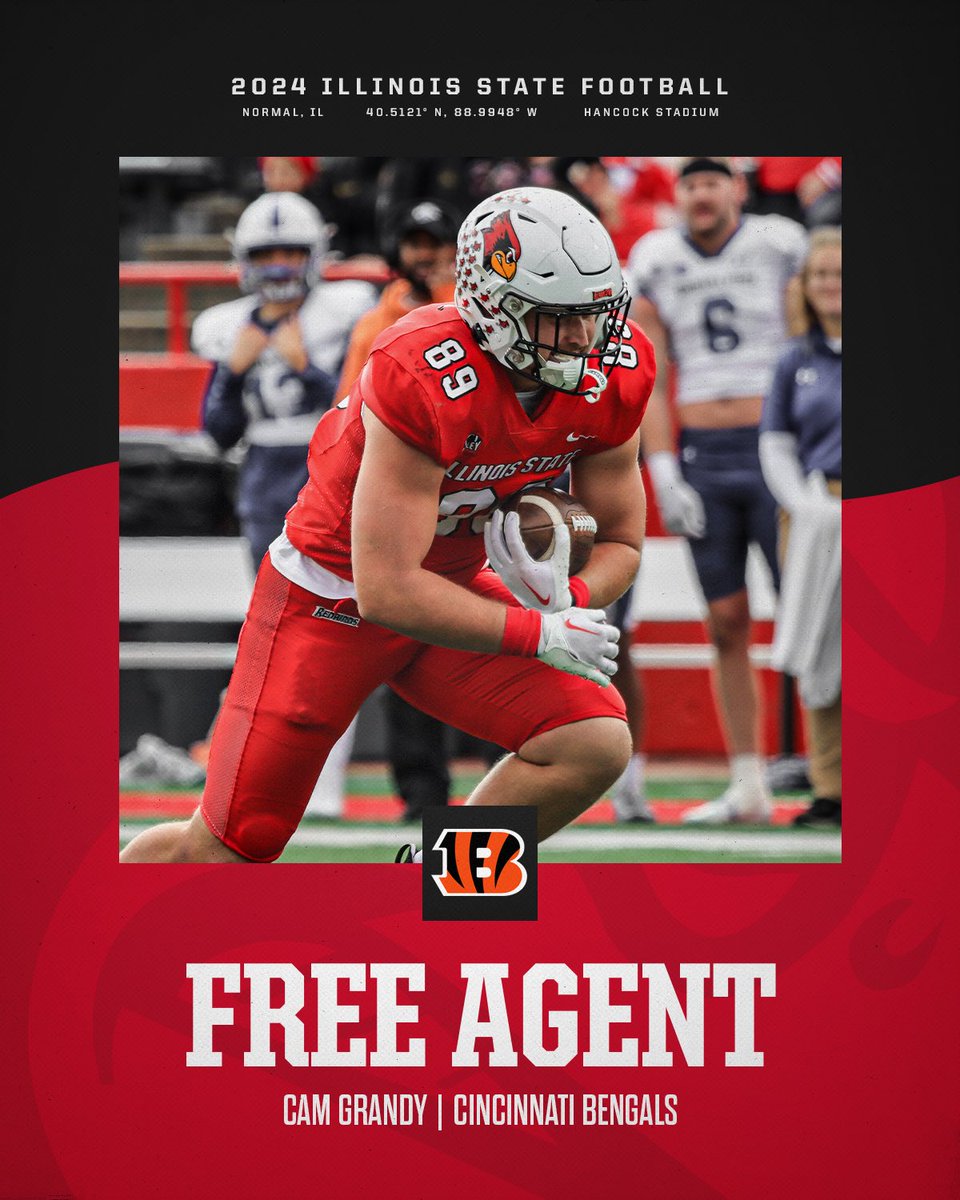 Congrats to All-American Cam Grandy, who has signed a UFA deal with the @Bengals‼️ #NFLBirds