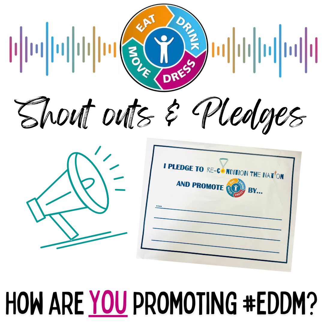 How are YOU and/or others promoting #EDDM? Use the hashtag #theEDDMpodcast and #EDDM to let me know how you’re pledging to prevent deconditioning! Please also use these hashtags to share the great work you’re already doing! Shoutouts and pledges will be read out on the podcast!👏🏼